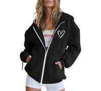 Sudadera con capucha para mujer de gran tamaño, sudaderas para corte entallado, tallas grandes, sudadera con capucha de gran tamaño, delgada, retroceso, vintage, manga larga, chaqueta de exterior