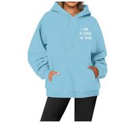 Sudadera con capucha para mujer, diseño con texto en inglés "I Am A Child of God", con capucha estética, ajuste holgado, manga larga, gráfico, informal, 2025, Preppy Western Workou Soft Backwoods, Y2K