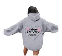 Sudadera con capucha para mujer, diseño con texto en inglés «Your Presence Is The Air I Breathe», ajuste holgado, estampado liso, con capucha, ropa Workou, para verano, playa, cómoda, ligera, dibujos