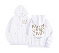 Sudadera con capucha para mujer, diseño de Christian Faith Over Fear con diseño gráfico de Jesús, ropa divertida de moda con texto en inglés "I Love Jesus", ropa para adolescentes, sudaderas góticas