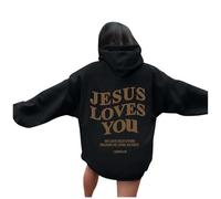 Sudadera con capucha para mujer, diseño de Christian Jesus Loves You, estilo informal, para playa, con capucha, diseño de Dios occidental, lindo gráfico de verano, ropa moderna con capucha Pray The