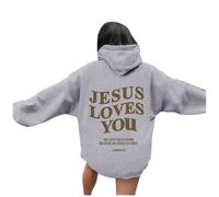 Sudadera con capucha para mujer, diseño de Christian Jesus Loves You, estilo informal, para playa, con capucha, diseño de Dios occidental, lindo gráfico de verano, ropa moderna con capucha Pray The