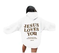 Sudadera con capucha para mujer, diseño de Christian Jesus Loves You, estilo informal, para playa, con capucha, diseño de Dios occidental, lindo gráfico de verano, ropa moderna con capucha Pray The