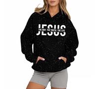 Sudadera con capucha para mujer, diseño de Christian Jesus The Way The Truth and The Life 2025, estilo informal, con estampado religioso de otoño, cómodo, con capucha, suéteres vintage de Jesús salva