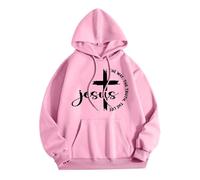 Sudadera con capucha para mujer, diseño de Christian Jesus The Way The Truth and The Life, lindas letras, con texto "I Love Jesus 2026, gráfico con capucha, sudaderas casuales de moda, vintage, God