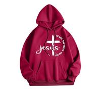 Sudadera con capucha para mujer, diseño de Christian Jesus The Way The Truth and The Life Western, letra con capucha, ajuste holgado, caricatura, Pray The Lord, ropa para adolescentes, sudaderas