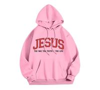Sudadera con capucha para mujer, diseño de dibujos animados de Jesus The Way The Truth and The Life 2026 con capucha, tops de verano con capucha de moda, gráfico cristiano, playa, trajes góticos