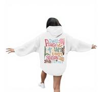 Sudadera con capucha para mujer, diseño de Jesús con texto en inglés «I Will Praise Him In Every Season», ajuste holgado, con gráfico cristiano, informal, de manga larga, con capucha, estilo gótico