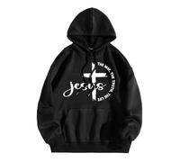 Sudadera con capucha para mujer, diseño de Jesús cristiano The Way The Truth and The Life, informal, con gráfico lindo gótico con capucha, ropa religiosa para adolescentes, trajes de campo con letras