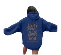 Sudadera con capucha para mujer, diseño de Jesus Living Proof of A Loving God 2025, sudadera con capucha cristiana para playa, sudadera con capucha de fe, suave, holgada, casual, para verano, ligera