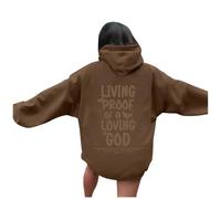 Sudadera con capucha para mujer, diseño de Jesus Living Proof of A Loving God 2025, sudadera con capucha cristiana para playa, sudadera con capucha de fe, suave, holgada, casual, para verano, ligera