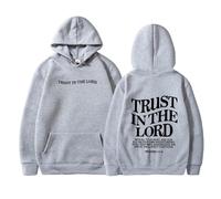 Sudadera con capucha para mujer, diseño de Jesus Trust In The Lord con capucha y texto en inglés "Jesus Saves Fall Letter", con forro polar, ropa gráfica de moda, ajuste holgado, liso, fe, religioso
