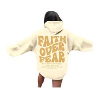 Sudadera con capucha para mujer, diseño de Jesús Workou, de manga larga, divertida, con diseño gráfico, casual, con capucha, trajes estéticos religiosos de Jesús salva Y2K, amarillo, S