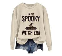 Sudadera con Capucha para Mujer Diseño de Letras de Bruja Yes I Can Drive A Stick Impresión Motivacional Suéter de Manga Larga sin Chaqueta Deportiva Oversize Jersey Algodón Traje