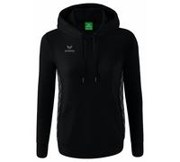 Erima Mujer Essential Team Sudadera con capucha, negro, 40