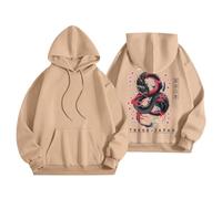 Sudadera con capucha para mujer, estampado japonés, en la parte posterior, sudaderas con capucha para mujer, deporte, informal, sudaderas, sudaderas, sudaderas, sudaderas y sudaderas, de manga larga