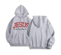 Sudadera con capucha para mujer, estampado largo, Jesús, sudaderas con capucha, para mujer, deporte, informal, para otoño, invierno, cálido, suéter, cómodo, sudaderas, chalecos y sudaderas