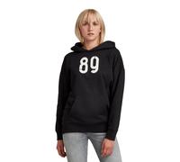 Sudadera con capucha para mujer G-Star Graphic back snaps hdd sweat, negra, XXS