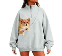 Sudadera con capucha para mujer, gato, perro, cachorro, sudadera con capucha para otoño e invierno, manga larga, cálida, acogedora, ligera, forro polar, lindo suéter con bolsillos