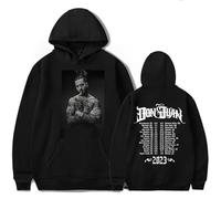 Sudadera con Capucha para Mujer Maluma Don Juan Sudadera con Capucha Estampada Invierno para Hombre Cosplay Cuello Redondo Sudadera De Manga Larga XS-3XL-Black||XL