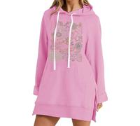 Sudadera con capucha para mujer original - Abrigo para mujer invierno corto Sudaderas con capucha estampado casual Abrigo con patrón Abrigos Cordón Loungewear Versátil Sudadera 2025 Nueva Sudadera con