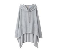 Sudadera con capucha para mujer original con capucha para mujer Oversize Long Sudaderas Limpieza del Suelo con capucha de gran tamaño Abrigo Color sólido Abrigos Manga Larga Chaqueta Casual Ropa