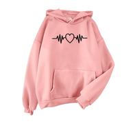 Sudadera con capucha para mujer, sudadera de moda con capucha, ropa elegante, elegante, para ocio, adolescentes, niñas, holgada, casual, de algodón, lindas sudaderas de gran tamaño, oro rosa, 3XL