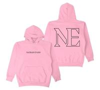 Sudadera con Capucha para Mujer y Hombre con Estampado de Singer Fans N-Athan Merch E-Vans Album Unisex Casual Suéter Holgado de Manga Larga-Pink||XX_l