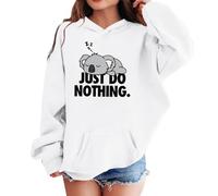 Sudadera Con Capucha Para Niña Camiseta Niño Manga Larga Suéter Forro Polar Acogedora, Lindos Suéteres para Niñas Holgada Tops Sudaderas Invierno Ropa de Ocio Para Adolescentes (White, 4-5 Y)