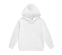 Sudadera con capucha para niña, manga larga, ropa de abrigo suave para adolescentes, ropa exterior acogedora, Blanco, 4-5 años