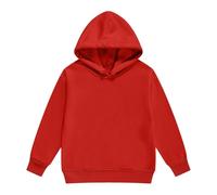 Sudadera con capucha para niña, manga larga, ropa de abrigo suave para adolescentes, ropa exterior acogedora, rojo, 12-13 años