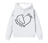 Sudadera con Capucha para niña, otoño e Invierno, con Estampado de Caballos Salvajes, Moderna y Casual, para niños y niñas, Tejido antipelusa, Ideal para Uso rudo.