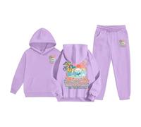 Sudadera con Capucha para niñas y niños, Conjunto de chándal Unisex de Dos Piezas con Capucha y Pantalones Deportivos Sudadera Bordada Mujer Sudaderas Wolf