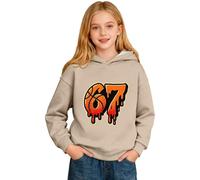 Sudadera con capucha para niños de 13 a 14 años con estampado de lunares, de rizo francés, agradable a la piel, para niños pequeños