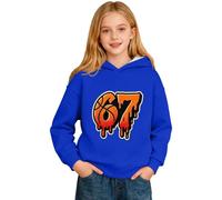 Sudadera con capucha para niños de 13 a 14 años con estampado de lunares, de rizo francés, agradable a la piel, para niños pequeños