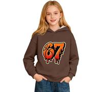 Sudadera con capucha para niños de 13 a 14 años con estampado de lunares, de rizo francés, agradable a la piel, para niños pequeños