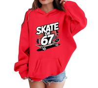 Sudadera con capucha para niños de 6 a 7 años, para niñas y niños, seis siete, moderna, para otoño e invierno, con cuello redondo, estampado de personajes, material elástico, sudadera con capucha para