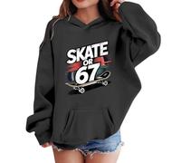 Sudadera con capucha para niños de 6 a 7 años, para niñas y niños, seis siete, moderna, para otoño e invierno, con cuello redondo, estampado de personajes, material elástico, sudadera con capucha para