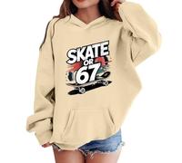 Sudadera con capucha para niños de 6 a 7 años, para niñas y niños, seis siete, moderna, para otoño e invierno, con cuello redondo, estampado de personajes, material elástico, sudadera con capucha para