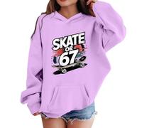 Sudadera con capucha para niños de 6 a 7 años, para niñas y niños, seis siete, moderna, para otoño e invierno, con cuello redondo, estampado de personajes, material elástico, sudadera con capucha para