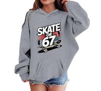 Sudadera con capucha para niños de 6 a 7 años, para niñas y niños, seis siete, moderna, para otoño e invierno, con cuello redondo, estampado de personajes, material elástico, sudadera con capucha para