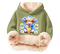 Sudadera con capucha para niños, informal, para niños, niñas, manga larga, cómoda, forro polar, sudadera con capucha, sudadera básica de manga larga para deportes al aire libre, chaqueta de