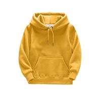 Sudadera con Capucha para Niños Ligera Suave Cuello Redondo Blusas Ropa Pull-Over para Niños Pequeños Clásica Lisa Jersey Algodón Deporte Chaqueta de Chándal Tops Cálidos con Cremallera y Bolsillo