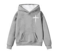 Sudadera con capucha para niños Meet Me at The Ocean 2025 con capucha para adolescentes y niñas, lindas sudaderas con gráficos preepy con bolsillos, forro polar favorito para niñas, gris, 6-7 años