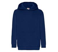 Sudadera con capucha para niños (unisex), de la marca Fruit of the Loom, Niños, color Blue Navy, tamaño 9-11 Años