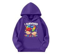 Sudadera con capucha para niños y niñas, diseño clásico de números 67, disfraz divertido para vacaciones, Morado Oscuro, 4-5 años