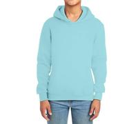 Sudadera con capucha para niños y niñas, manga larga, color liso, ropa exterior informal, acogedora, con forro polar, sudadera con capucha para niños pequeños hasta adolescentes, azul, 8-9 años
