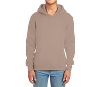Sudadera con capucha para niños y niñas, manga larga, monocolor, informal, ropa exterior, acogedora, forro polar, sudadera con capucha para suéter de Navidad para niño, caqui, 2-3 años