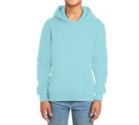 Sudadera con capucha para niños y niñas, manga larga, monocolor, informal, ropa exterior, acogedora, forro polar, sudadera con capucha para suéter de Navidad para niño, azul, 4-5 años