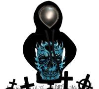 Sudadera con capucha para palanca de cambios, diseño de calavera, con estampado de esqueleto, cubierta de perilla de cambio, decoración interior para accesorios de coche